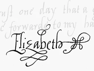 Firma della Regina Elisabetta I